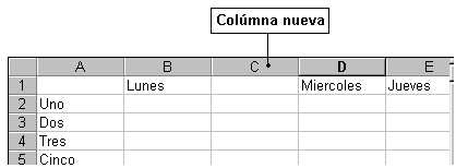 insertar columna en excel