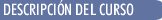 DESCRIPCI&Oacute;N DEL CURSO