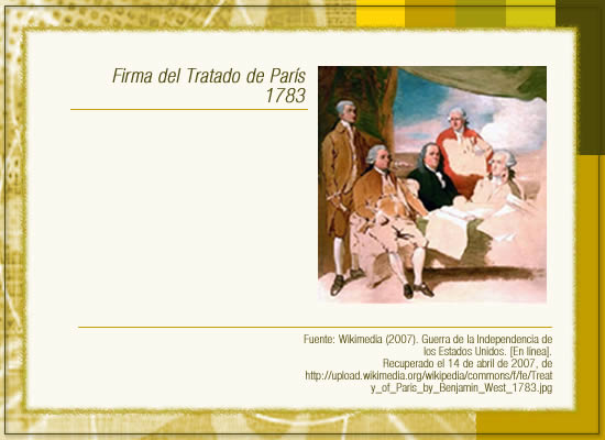 Firma del Tratado de Pars, 1783