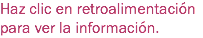 Haz clic en retroalimentación para ver la información.